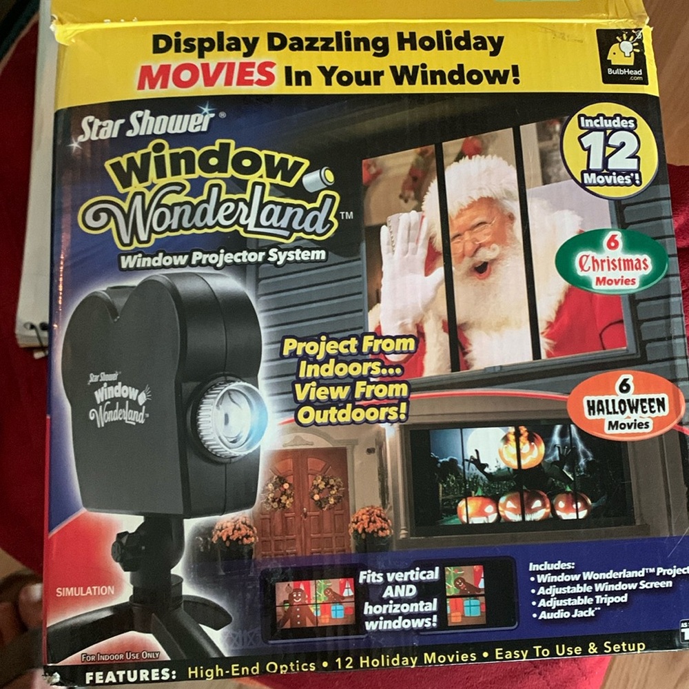 NEW Star Shower Window Wonderland window projector system NWT Halloween Xmas
